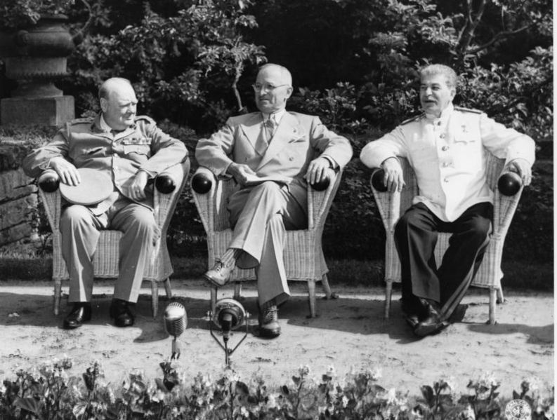 Churchill, Truman and Stalin at Potsdam