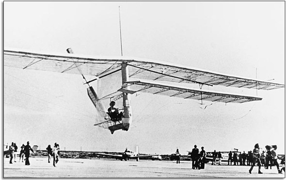 Image of the Gossamer Condor human powered aeroplane